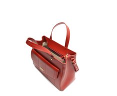 Bolsa Tote Média Bolso Envelope Vermelha