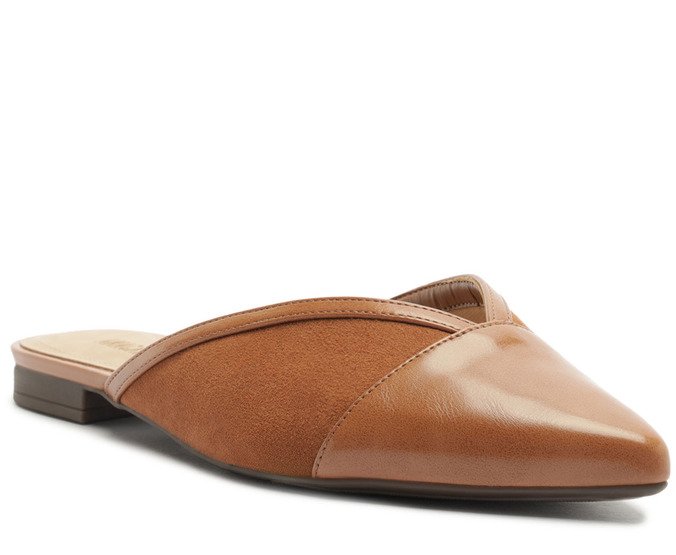 Mule Bico Fino Marrom