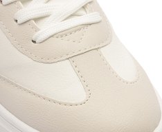 Tênis Pontilhado Lateral Branco e Rosa