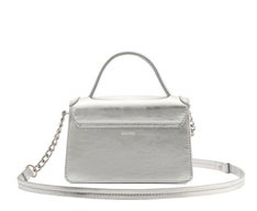 Bolsa Tiracolo Pequena Estruturada Party Prata