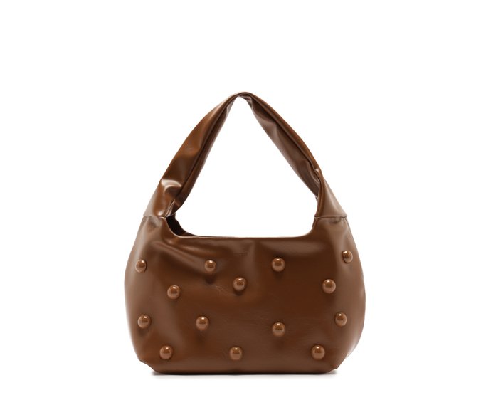 Bolsa Shopping Média Adorno Marrom