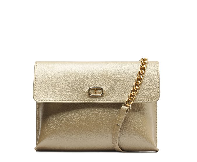 Bolsa Tiracolo Pequena Minimal Dourada