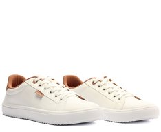 Tênis Basic Branco e Marrom
