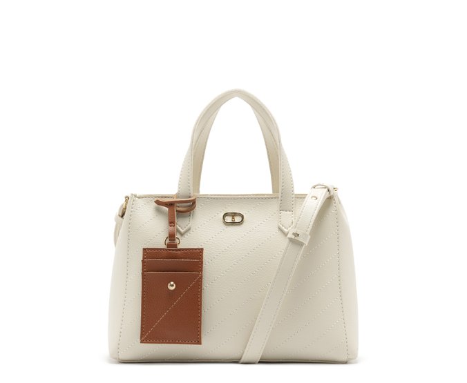 Bolsa Tote Média Porta Cartão Branca