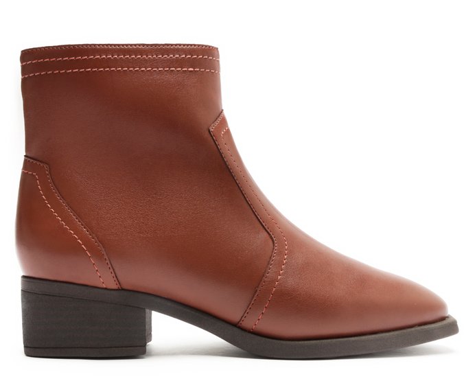 Bota Cano Curto Salto Bloco Destroyed Marrom