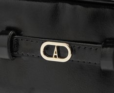 Bolsa Tiracolo Média Madri Verniz Preta