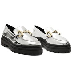 Mocassim Prata Bridão Tratorado Specchio