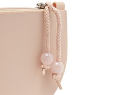 Bolsa Tiracolo Pequena Pingente Bege