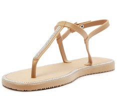 Sandália Nude Slim Detalhe Glam