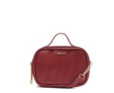 Bolsa Tiracolo Pequena Arredondada Vermelha