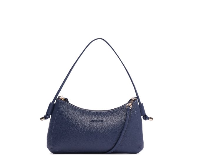 Bolsa Tiracolo Média Baguete Box Azul