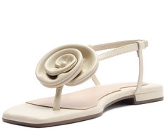Rasteira Slim Flor Branca