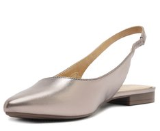 Sapatilha Slingback Bico Fino Prateada