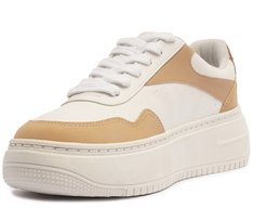 Tênis Luiza Sola Alta Branco e Marrom