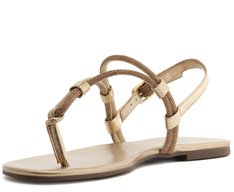 Rasteira Slim Glam Manta Dourada