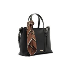 Bolsa Tote Média Itacare Lenço Preta