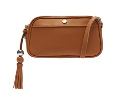 Bolsa Tiracolo Média Maxi Barbicacho Marrom