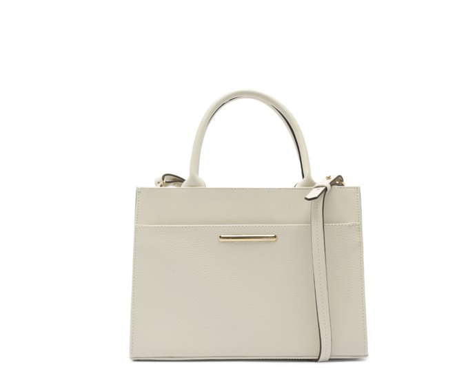 Bolsa Tote Média Metal Branca