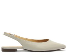 Sapatilha Slingback Bico Fino Cinza