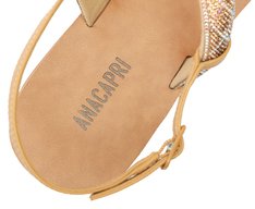 Sandália Manta Glam Detalhada Dourada