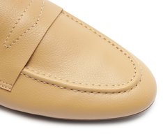 Mocassim Basic Pala Costurada Bege