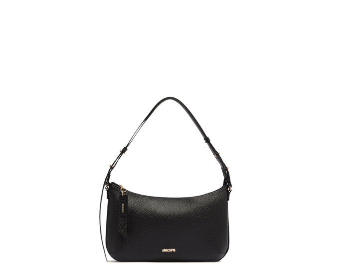 Bolsa Tiracolo Pequena Zíper Preta