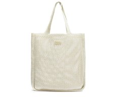 Bolsa Shopping Grande Branca Knit Natural