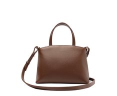 Bolsa Tote Média Saffiano Marrom