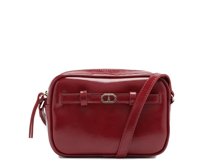 Bolsa Tiracolo Média Madri Verniz Vermelha