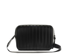 Bolsa Tiracolo Média Injetada Fosca Preta