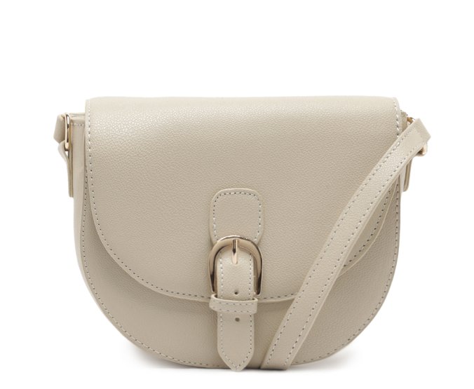 Bolsa Tiracolo Média Saddlebag Bege