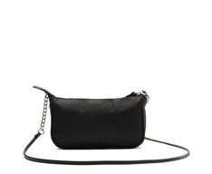 Bolsa Tiracolo Média Textura Glam Preta