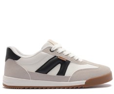 Tênis AC1119 Retrô com Cadarço Duplo Branco e Preto | Anacapri