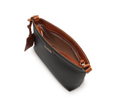 Bolsa Tiracolo Média Cadeado Preta