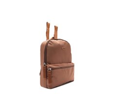 Mochila Média Nylon Estampa Interna Marrom