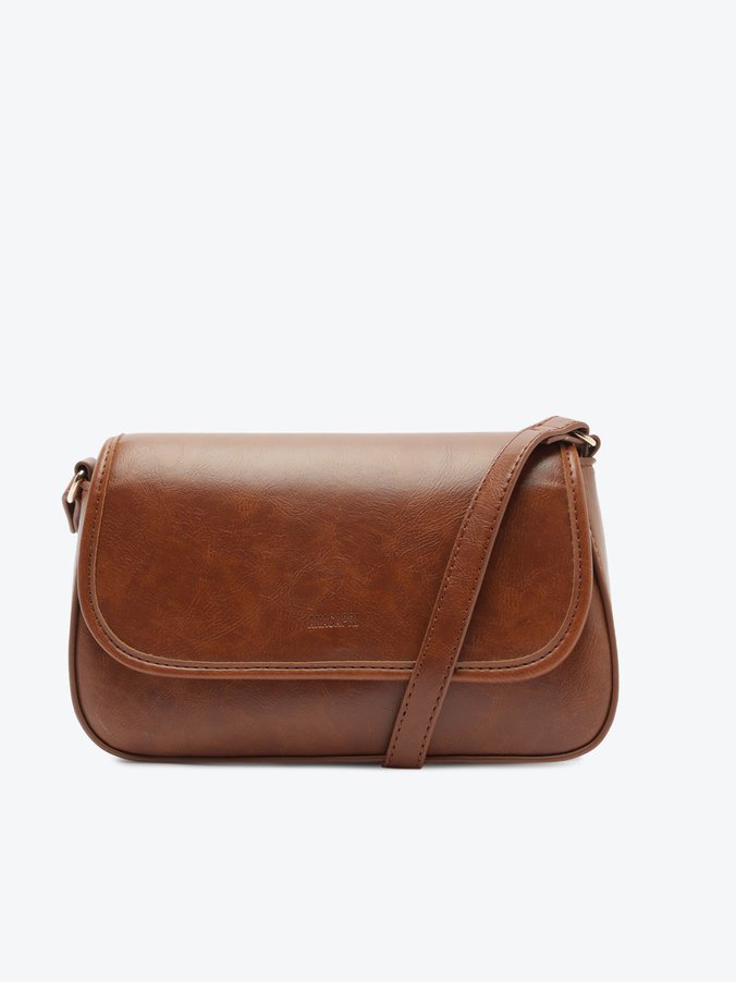 Bolsa Tiracolo Média Vintage Marrom