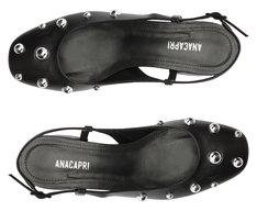 Sapatilha Slingback Maxi Tachas Salto Bloco Preta