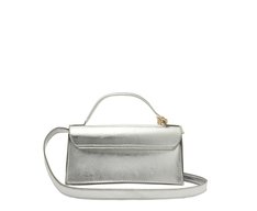 Bolsa Tiracolo Pequena Essencial Mini Corrente Prata