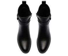 Bota Cano Curto Fivela Preta