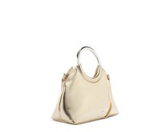 Bolsa Tiracolo Pequena Alça Metal Dourada