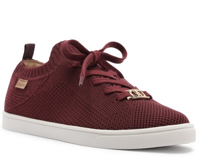 Tênis Knit Amarração Vermelho