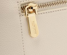 Bolsa Tote Média Zíper Branca