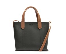 Bolsa Tote Média Preta Alça Marrom