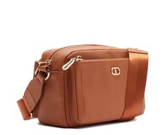 Bolsa Tiracolo Média Floater Gorgurão Marrom