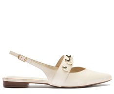 Sapatilha Slingback Maxi Tachas Branca