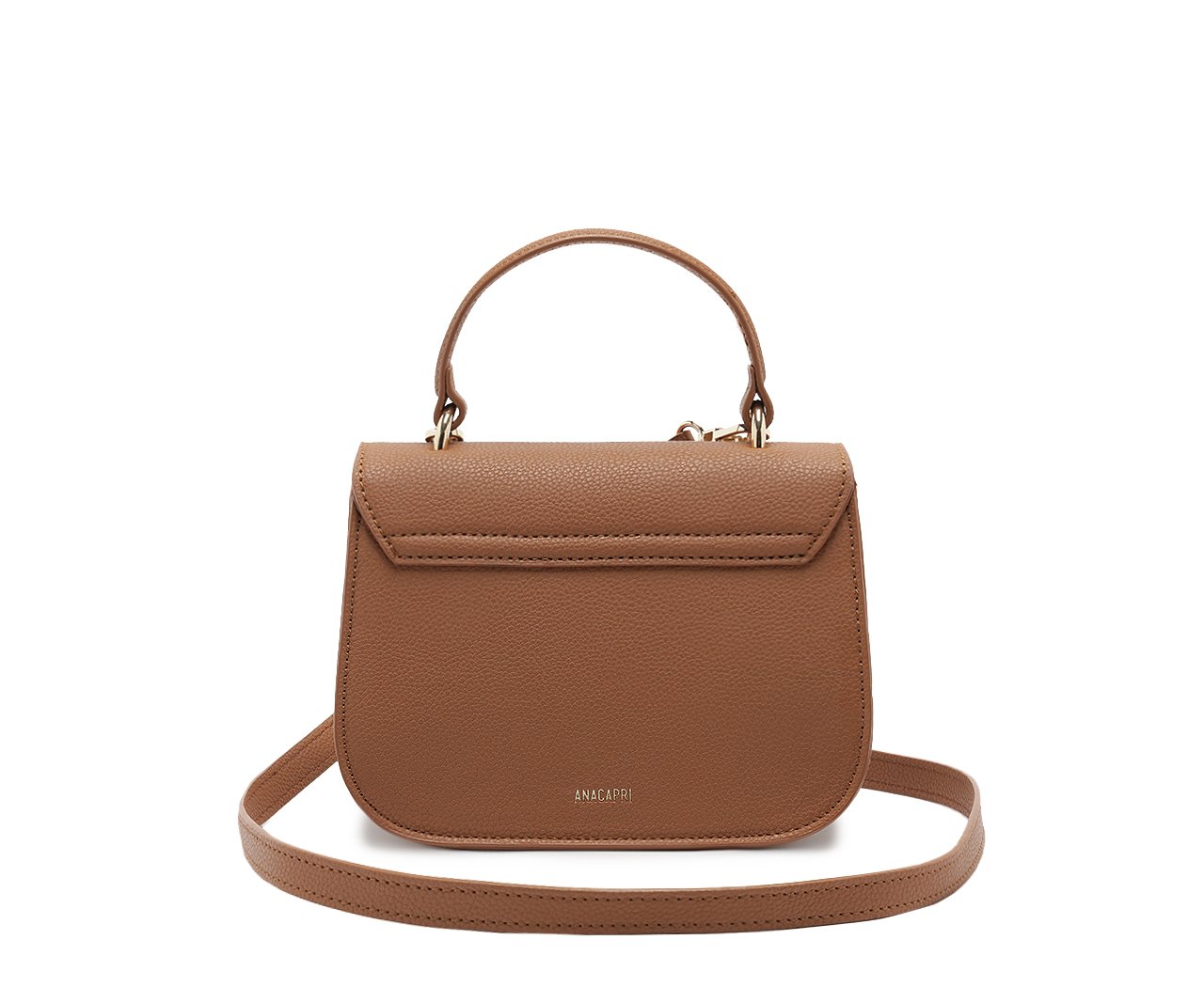 Bolsa Tiracolo Média Fecho Giratório Marrom Cinnamon | Anacapri