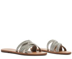 Rasteira Multitiras Glam Hot Fix Prata