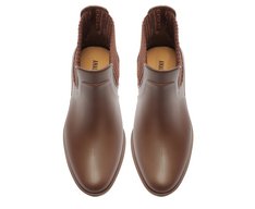 Bota Chelsea Plástico Tratorada Marrom