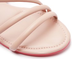 Sandália Tiras Assimétrica Rosa