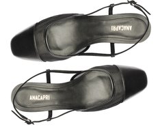 Sapatilha Slingback Tela Transparência Salto Preta